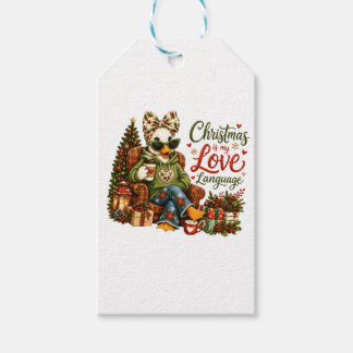 Étiquettes-cadeau Noël est mon langage de l'amour