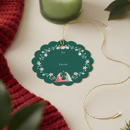Étiquettes Cadeau Noël Étoile Religieuse De La Nativité De Bethléem