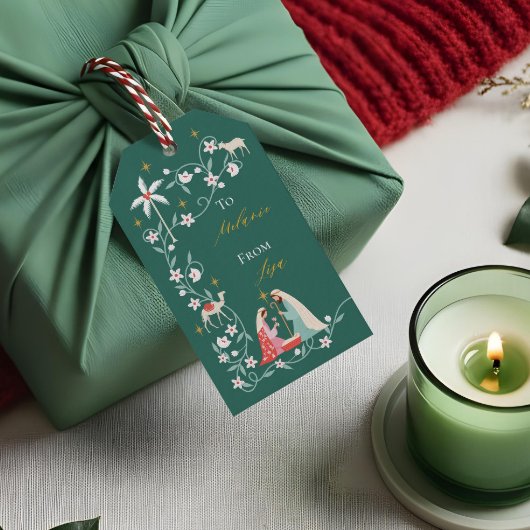 Étiquettes-cadeau Noël Étoile Religieuse De La Nativité De Bethléem