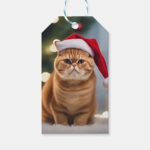 Étiquettes-cadeau Noël Exotique Shorthair