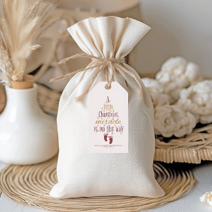 Étiquettes-cadeau Noël Faire-part de grossesse miracle