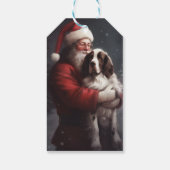 Étiquettes-cadeau Noël festif Springer Spaniel Santa Claus (Dos)
