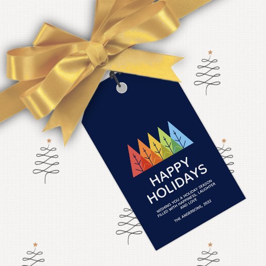 Étiquettes-cadeau Noël Géométrique moderne