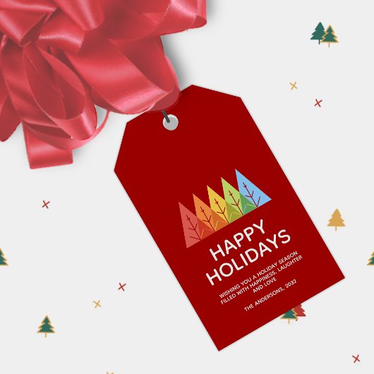 Étiquettes-cadeau Noël Géométrique moderne