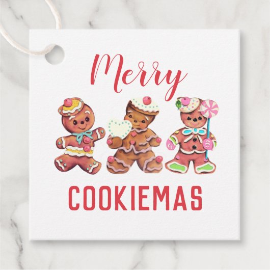 Étiquettes Cadeau Noël Gingerbread Cookie Tags (Devant)
