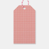 Étiquettes-cadeau Noël Gingham Rouge (Dos)