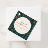 Étiquettes Cadeau Noël Holly Botanique Verdure Custom from (En situation)