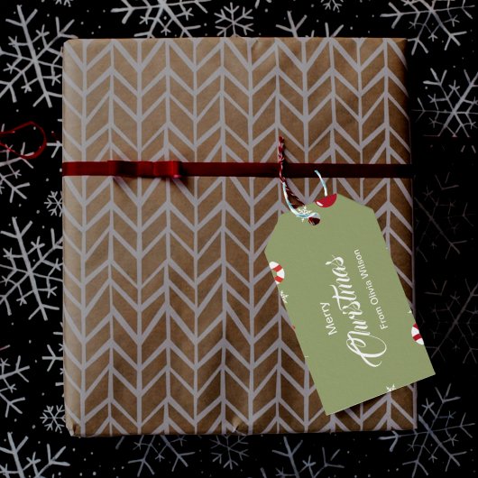 Étiquettes-cadeau Noël illustré vert