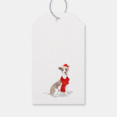 Étiquettes-cadeau Noël italien Greyhound Dog (Dos)