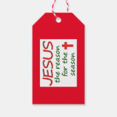 Étiquettes-cadeau Noël Jésus Raison de la saison (Devant)