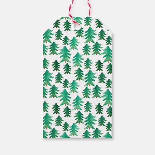 Étiquettes-cadeau Noël | Joli Motif d'arbre de Noël (Devant)