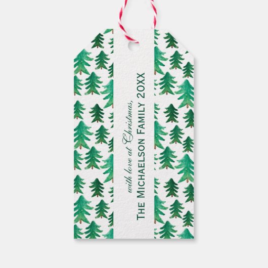 Étiquettes-cadeau Noël | Joli Motif d'arbre de Noël (Dos)