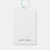 Étiquettes-cadeau Noël Joyeux et design de pin clair (Dos)