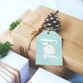 Étiquettes-cadeau Noël Joyeux Jote Typographie Sable Dollar