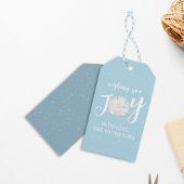 Étiquettes-cadeau Noël Joyeux Jote Typographie Sable Dollar