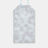 Étiquettes-cadeau Noël Llama | Joy Typography | Silver Bokeh (Dos)