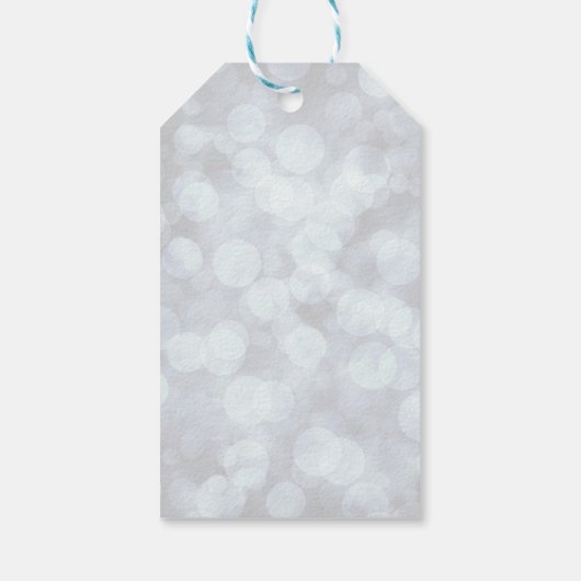 Étiquettes-cadeau Noël Llama | Joy Typography | Silver Bokeh (Dos)