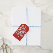 Étiquettes-cadeau Noël "mangez boire et soyez joyeux" (Avec de laficelle)