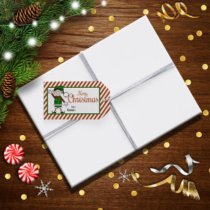 Étiquettes-cadeau Noël mignon Elf