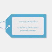 Étiquettes-cadeau Noël mignon, le Père Noël sur Snowball avec jouets (Dos Horizontal)