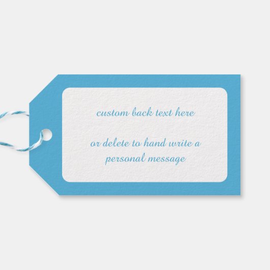 Étiquettes-cadeau Noël mignon, le Père Noël sur Snowball avec jouets (Dos Horizontal)