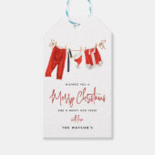Étiquettes-cadeau Noël moderne du Père Noël Joyeux Noël (Devant)