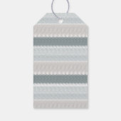 Étiquettes-cadeau Noël moderne Rustique Bleu Terre Tone Feuilles (Dos)