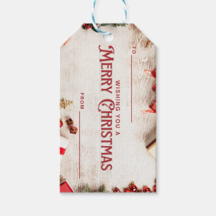 Étiquettes-cadeau noël moderne tendance, vert de la forêt, noir, da