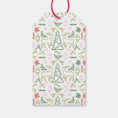 Étiquettes-cadeau Noël Motif scandinave rouge (Dos)