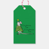 Étiquettes-cadeau Noël Mouse mignonne Drôle Vacances (Devant)