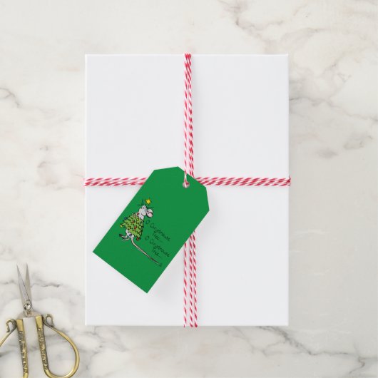 Étiquettes-cadeau Noël Mouse mignonne Drôle Vacances (Avec de la ficelle)