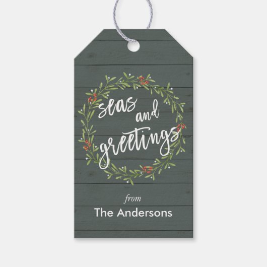 Étiquettes-cadeau Noël nautique fantastique (Devant)