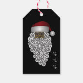Étiquettes-cadeau Noël noir du Père Noël africain (Devant)
