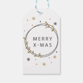 Étiquettes-cadeau Noël noir et or élégant (Dos)