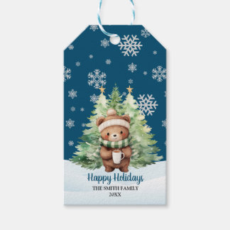 ÉTIQUETTES-CADEAU NOËL OURS DE BOIS