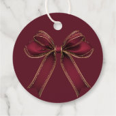 Étiquettes Cadeau Noël Ourson en peluche Luxueux Nœud à carreaux Mer (Dos)