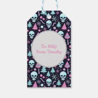 Étiquettes-cadeau Noël Pastel Goth