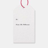 Étiquettes-cadeau Noël Plaid et ruban vert et rouge (Dos)