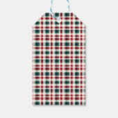 Étiquettes-cadeau Noël Plaid moderne | Joyeux Joyeux (Dos)