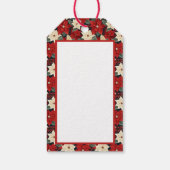 Étiquettes-cadeau Noël Poinsettia (Dos)