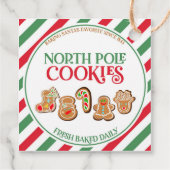 Étiquettes Cadeau Noël Pôle Nord Cookies Cadeau (Dos)