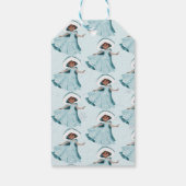 Étiquettes-cadeau Noël Princesse Cheveux foncé Snowflakes hiver (Dos)