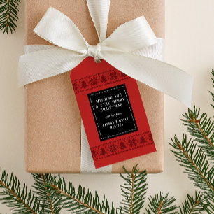 Étiquettes-cadeau Noël Red Nordic Sweat