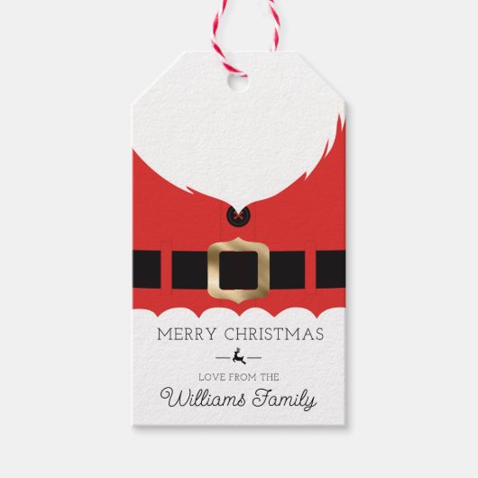 Étiquettes-cadeau Noël Red Père Noël (Devant)
