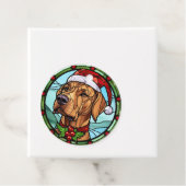 Étiquettes Cadeau Noël Rhodesian Ridgeback (En situation)