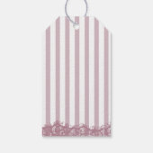 Étiquettes-cadeau Noël Rose et Dentelle (Dos)