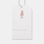 Étiquettes-cadeau Noël rose Nutcracker (Dos)