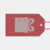 Étiquettes-cadeau Noël rouge (Devant (Horizontal))