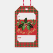 Étiquettes-cadeau Noël Rouge Vert Plat (Devant)