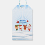 Étiquettes-cadeau Noël Rudolf Le renne et les amis (Dos)